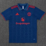 25-26 Man Utd Fancy blue Polo Short Sleeve