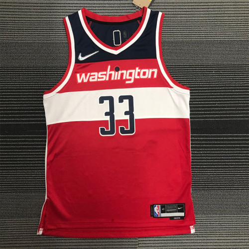 21-22 Wizards KUZMA #33 Red 75th Anniversary Top Quality Hot Pressing NBA Jersey