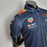 2022 F1 Formula One Red Bull Royal Blue Polo Racing Suit(有领)