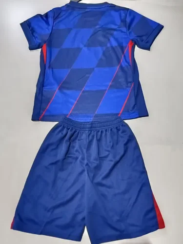24-25 Croatia Away Kids Soccer Jersey