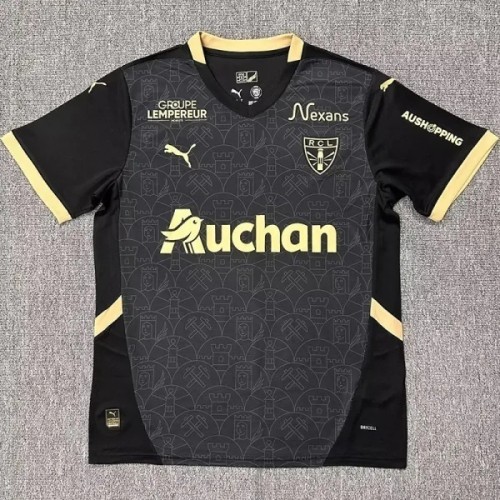 24-25 RC Lens Black Special Edition Fans Soccer Jersey*全广告