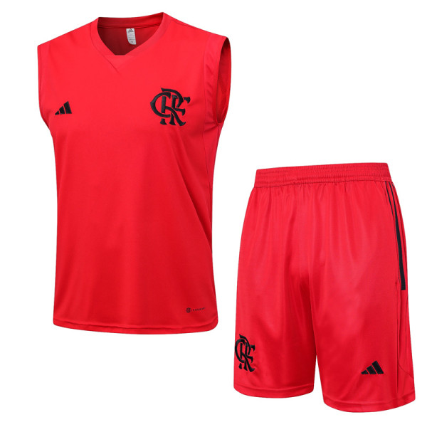 23-24 Flamengo Red Tank top and shorts suit #D794