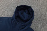 24-25 Palmeiras Royal Blue Hooded Windbreaker Fabric Cotton Coat #G234