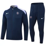 24-25 PSG Royal blue Half Pull Tracksuit (半拉链)(白色领)