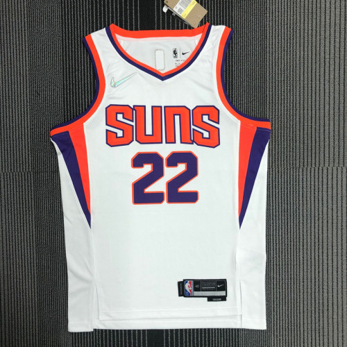 21-22 Suns AYTON #22 White 75th Anniversary Top Quality Hot Pressing NBA Jersey