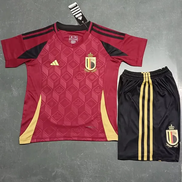 2024 Belgium Home Kids Soccer Jersey