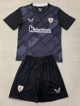 24-25 Bilbao Black GoalKeeper Kids Soccer Jersey