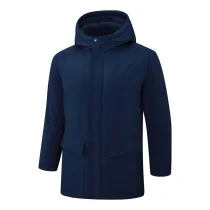 24-25 Royal Blue Hooded Windbreaker Fabric Cotton Coat #G263光板