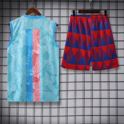 23-24 BAR Light Blue Tank top and shorts suit