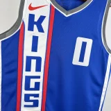 23-24 Kings MONK #0 Blue City Edition Top Quality Hot Pressing NBA Jersey