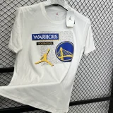 T194 Warriors Jordan White High Quality Casual T-Shirt