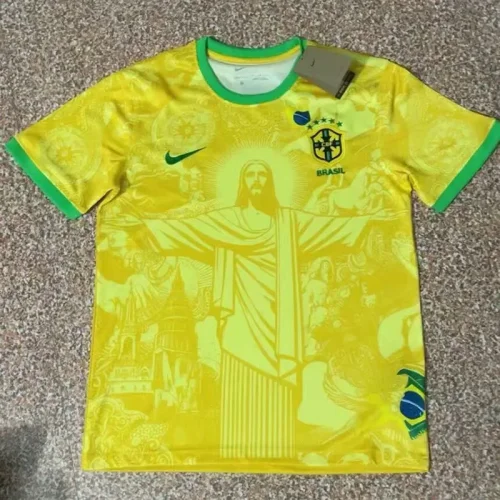 24-25 Brazil Special Edition Yellow Training Soccer Jersey 耶稣