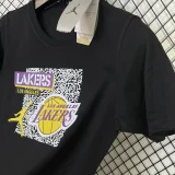 T132 Lakers Jordan Black High Quality Casual T-Shirt