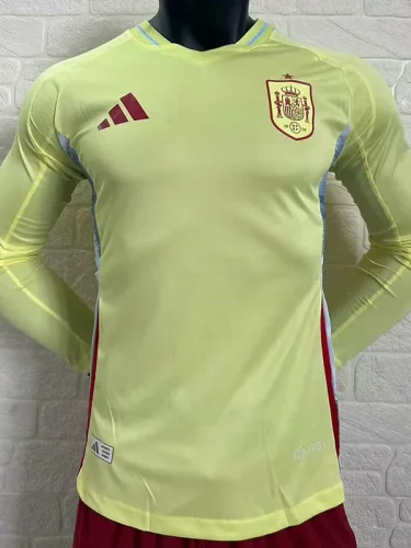 24-25 Spain Away Long Sleeve Player Version Soccer Jersey (长袖球员)