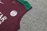 24-25 PSG Jujube Red Tank top and shorts suit