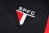 23-24 Sao Paulo Black Half Pull Tracksuit (半拉链) #B654