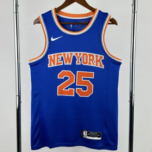 KNICKS BRIDGES #25 Blue Top Quality Hot Pressing NBA Jersey