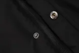 24-25 Palmeiras Black Hooded Windbreaker Fabric Cotton Coat #G236