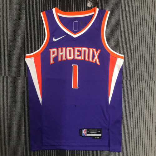 21-22 Suns BOOKER #1 Purple 75th Anniversary Top Quality Hot Pressing NBA Jersey