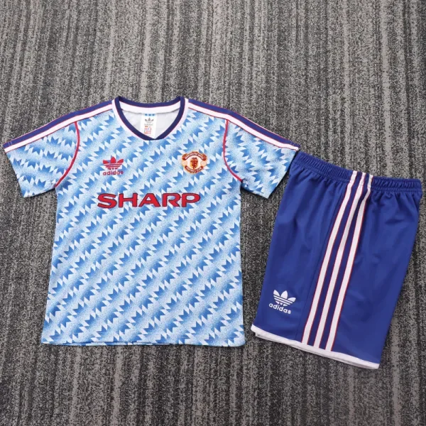 1990-1992 Man Utd Awvay Kids Retro Soccer Jersey