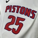 T180 Pistons ROSE #25 White High Quality Casual T-Shirt