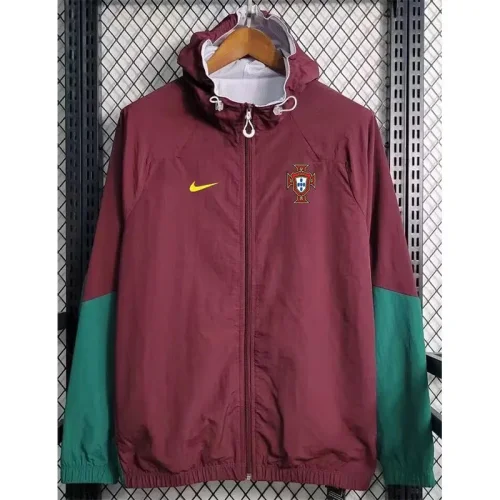 24-25 Portugal Maroon Green Windbreaker