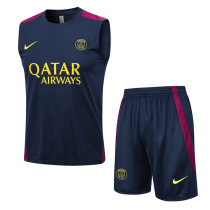 23-24 PSG Royal Blue Tank top and shorts suit #D786