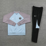 23-24 Club America Blue Grey Jacket Tracksuit #01