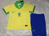 2024 Brazil Home Kids Soccer Jersey