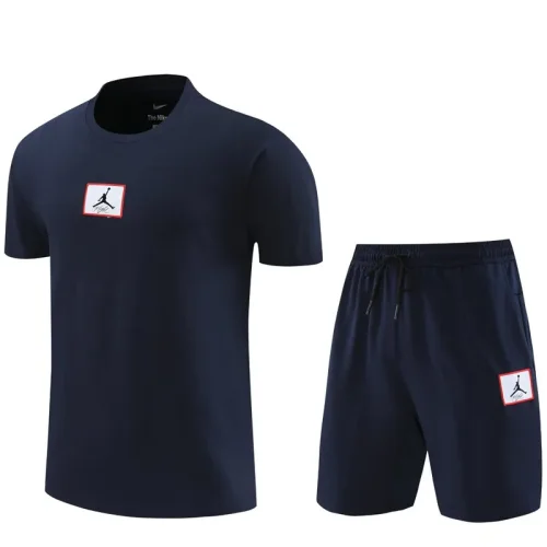 2024 JORDAN Royal blue Training Short Suit #2222(宝蓝色)(100%Cotton)纯棉
