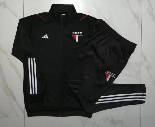 23-24 Sao Paulo Black Jacket Tracksuit #A664