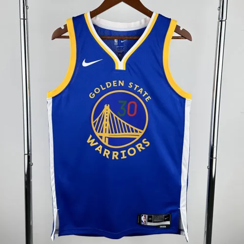WARRIORS CURRY #30 Blue Top Quality Hot Pressing NBA Jersey (V领)