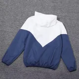 24-25 Man Utd White&Royal Blue Windbreaker