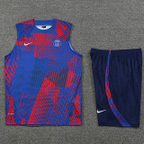 23-24 PSG Red Blue Tank top and shorts suit