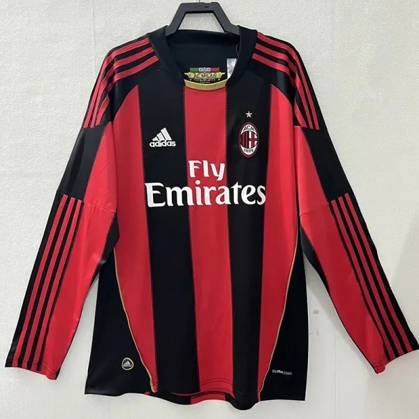 2010-2011 ACM Home Long sleeve Retro Soccer Jersey (长袖)