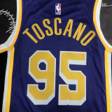LAKERS TOSCAN #95 Purple Top Quality Hot Pressing NBA Jersey