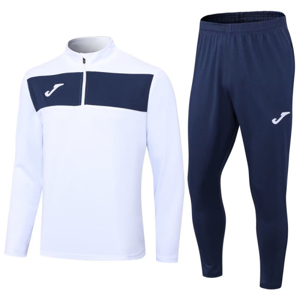 2023 JOMA White Half Pull Tracksuit #2313 (半拉链)