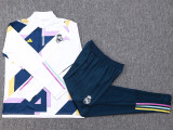 23-24 RMA Grey White Half Pull Tracksuit #B723(半拉链)