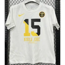T186 Nuggets JOKIC #15 White High Quality Casual T-Shirt