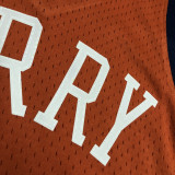 2010 WARRIORS CURRY #30 Orange Retro Top Quality Hot Pressing NBA Jersey