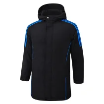 24-25 Black Hooded Windbreaker Fabric Cotton Coat #G229光板 24-25 Black Hooded Windbreaker Fabric Cotton Coat #G229光板