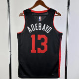 23-24 HEAT ADEBAYO #13 Black City Edition Top Quality Hot Pressing NBA Jersey (V领）