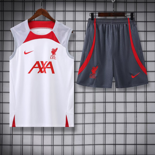 23-24 LIV White Tank top and shorts suit (灰袖)