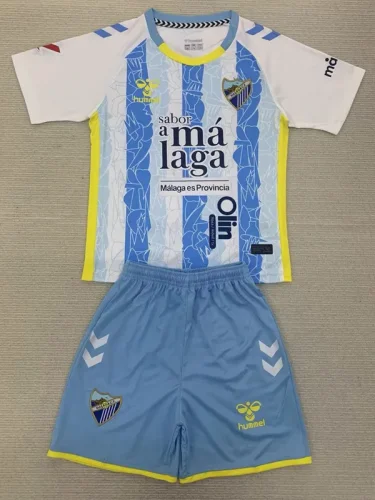 24-25 Malaga Home Kids Soccer Jersey