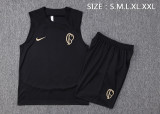 23-24 Corinthians Black Tank top and shorts suit #D780
