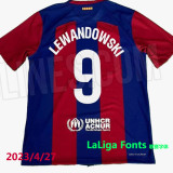 23-24 BAR Home Player Version Soccer Jersey