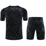 23-24 PSG Black Grey Training Short Suit