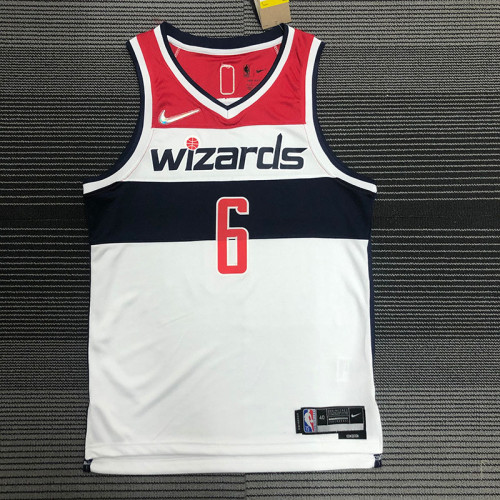 21-22 Wizards HARRELL #6 White 75th Anniversary Top Quality Hot Pressing NBA Jersey