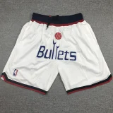 Bullets White City Edition Top Quality NBA Pocket Pants * 奇才队