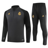 23-24 RMA Gray Black Half Pull Tracksuit (半拉链)